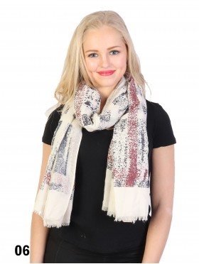 Colour Stripes Print Scarf